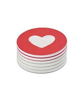 Thirstystone Printed Heart Coasters, Set of 6