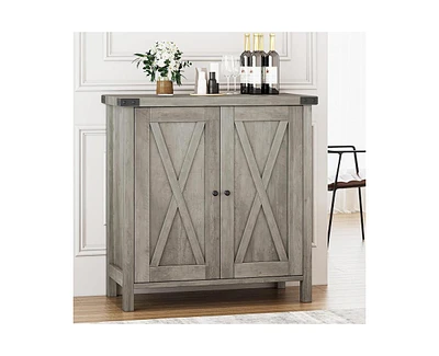gaomon Buffet Cabinet Farmhouse Storage with Doors and Shelves, Buffets Sideboards Entryway Accent Console fo