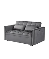 Streamdale Furniture Sleeper Sofa Bed w/Usb Port, 3-in-1 adjustable sleeper with pull