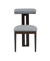 6-Piece Dining Set, Mid-Century Modern Table Set for 6 Persons with 4 Chairs and Bench, Padded Seats and Backrest, Walnut