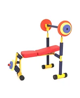 Fun & Fitness For Kids Children's Exercise Equipment Weight Lifting Bench Set