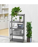 Slickblue 4-Tier Adjustable Storage Shelf Rack Modern Bookcase Display Stand and Storage Tower