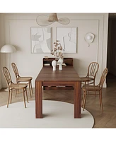 Modern Extendable Dining Table with Storage