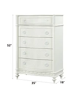 Streamdale Furniture Dorothy Chest, Ivory Finish