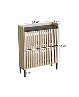 Streamdale Furniture 2 Flip Shoe Cabinet,Multi-layer shoe rack,Modern Minimalist,storage cabinet, for entryway