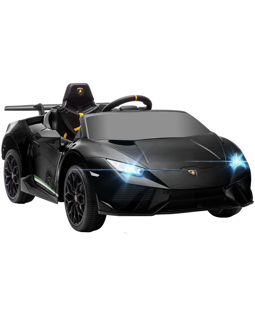 Qaba 12V Lamborghini Huracan Licensed Kids Electric Car for 3-6 Years