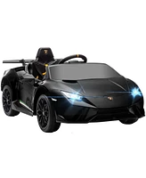 Qaba 12V Lamborghini Huracan Licensed Kids Electric Car for 3-6 Years