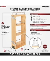 Rev-a-Shelf 5" Pullout Kitchen Cabinet Organizer w/ Soft-close, 448-bbscwc-5C