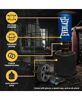 Everlast Powercore Free Standing Heavy Duty Fitness Training Bag with Kit, Blue