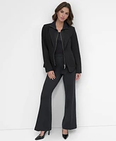 Dkny Women's Double Insert Zip-Front Jacket