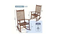 Acacia Indoor Rocking Chair, Outdoor Solid Wood Patio Furniture New Style Brown