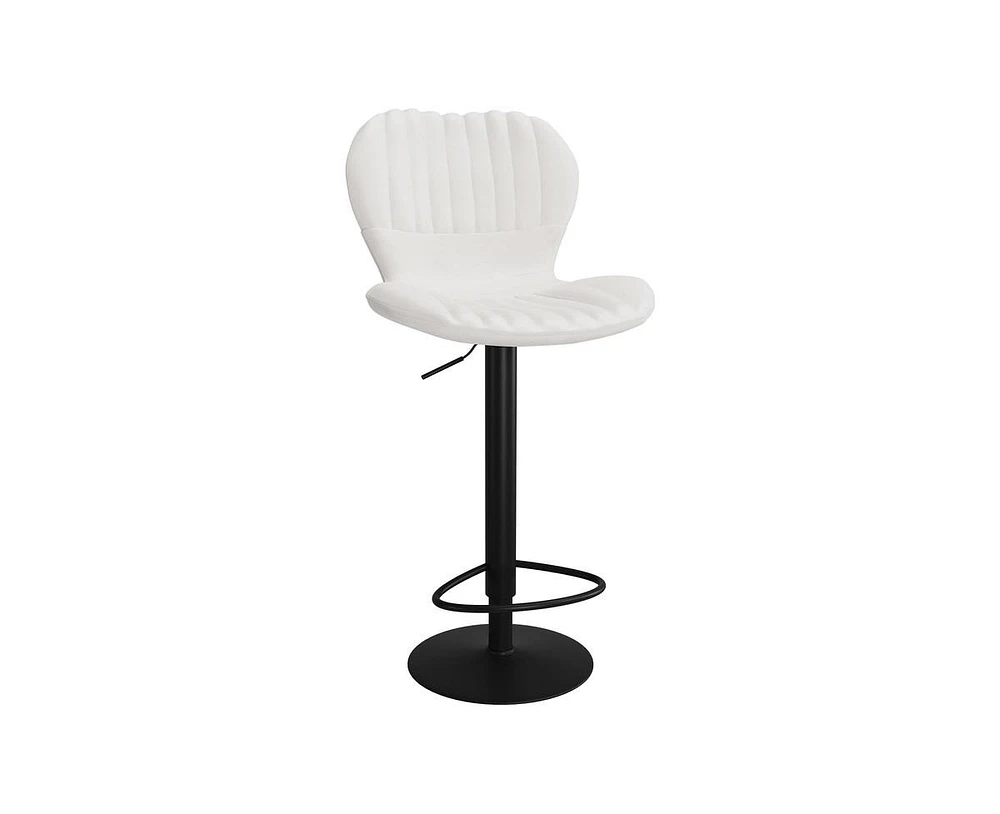 gaomon Bar Stools Set of 4, Modern Swivel Chairs, Adjustable Counter Height with High Backrest