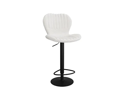 gaomon Bar Stools Set of 4, Modern Swivel Chairs, Adjustable Counter Height with High Backrest
