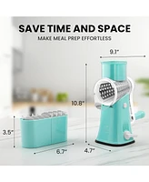 Rotary Cheese Grater with 5 Interchangeable Stainless Steel Blades