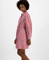 Tommy Hilfiger Women's Cotton Striped Shirtdress