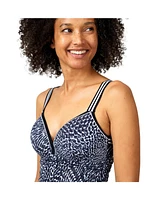 Free Country Women's Track Stripe Tankini Top