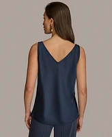 Donna Karan New York Women's Cowl-Neck Satin Tank Top