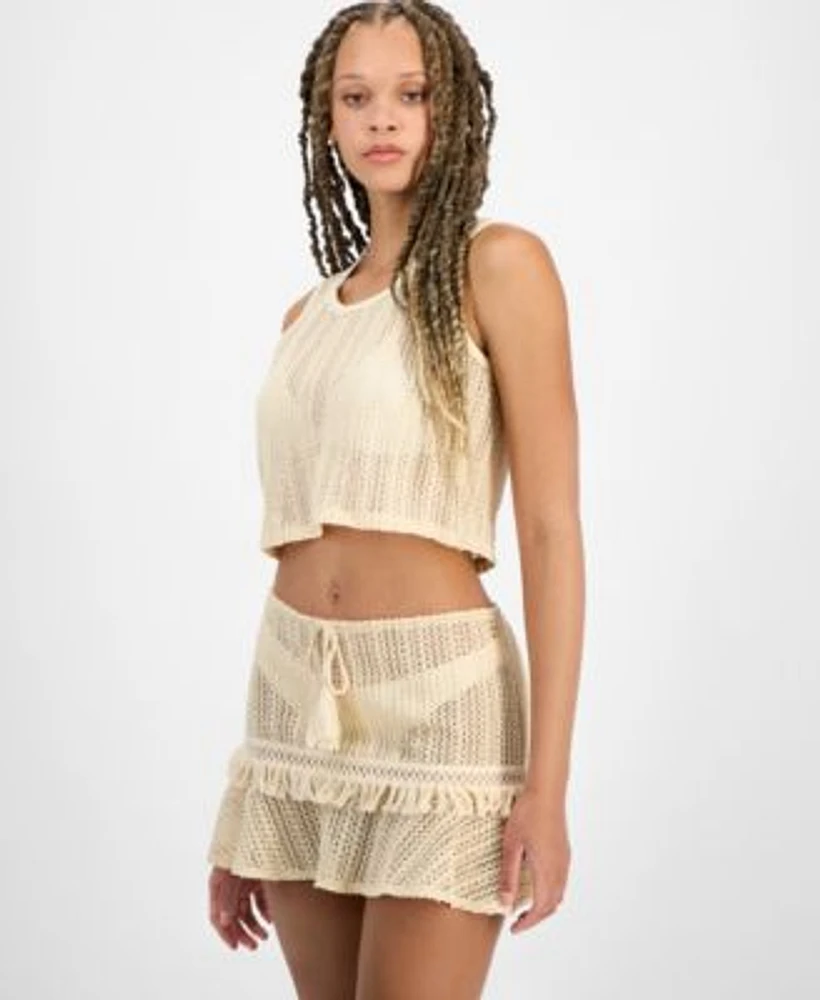 Miken Juniors Crochet Cover Up Tank Crochet Cover Up Skirt Exclusively At Macys