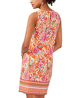 Msk Petite Paisley-Print Shift Dress