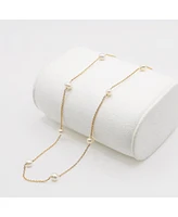 Bowood Lane Non-Tarnishing Gold Filled Dainty Chain With 4mm Freshwater Pearls Necklace