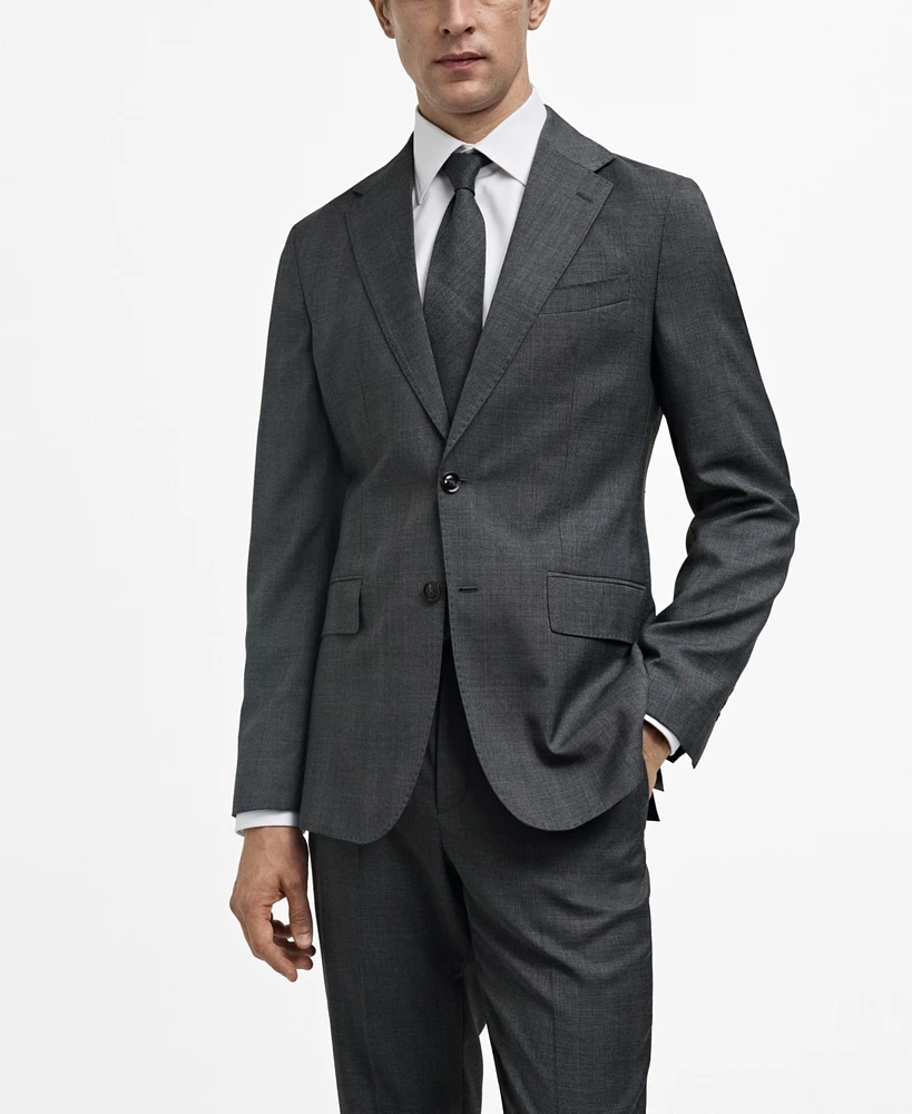 Mango Men's Eu Slim-Fit Virgin Wool Suit Jacket