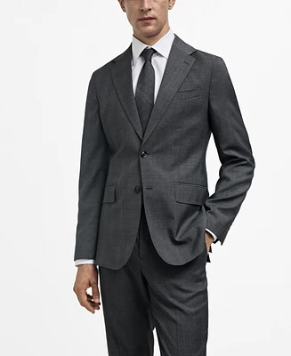 Mango Men's Eu Slim-Fit Virgin Wool Suit Jacket