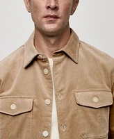 Mango Men's Corduroy Pockets Overshirt