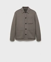 Mango Men's Wool-Blend Overshirt