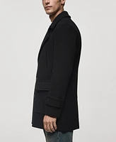 Mango Men's Double-Breasted Wool Coat