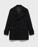 Mango Men's Double-Breasted Wool Coat