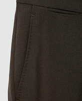 Mango Men's Wrinkle-Resistant Wool Suit Pants