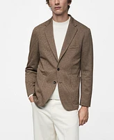 Mango Men's Eu Slim-Fit Micro-Houndstooth Blazer