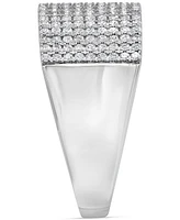 Diamond Multirow Statement Ring (1 ct. t.w.) in 14k White Gold