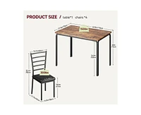 gaomon 5 Piece Dining Table Set, Modern & Retro Kitchen Table Furniture for Dining Room