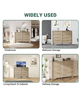 gaomon 8 Drawer Rattan Dresser