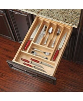 Rev-a-Shelf 7 Cutlery Compartment Tray Cabinet Insert Short, Wooden, 4WCT-1SH