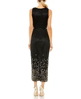 Mac Duggal Women's High Neck Embellished Column Dress