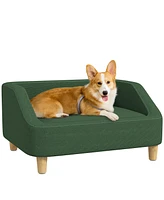 PawHut Pet Sofa Dog Bed for Small & Medium Dogs with Washable Cushion