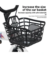 16 inch sporty kids bike with training wheels and stand Adjustable saddle Suitable for aged 4-8 years Height 41-46 inches