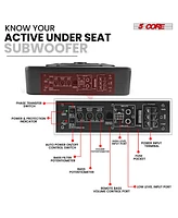 5 Core 10 inch Slim Under Seat Car Audio Subwoofer 800W Peak 150W Rms Active Powered Under-Seat Built in Amplifier Truck Sub Woofer in Enclosure Box B