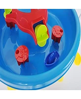 Slickblue Kids Sand and Water Table - Fun Waterpark Play Table for Outdoor Activities