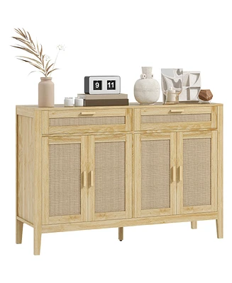 Homcom 53" Sideboard Buffet Cabinet with Storage Drawers and Doors,