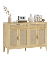Homcom 53" Sideboard Buffet Cabinet with Storage Drawers and Doors,