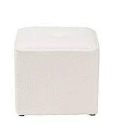 Baxton Studio Isaiah Modern and Contemporary Ivory Boucle Upholstered Ottoman