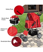 Slickblue Elite Folding Pet Stroller - Jogger Carrier for Kittens, Puppies, Dogs, and Cats