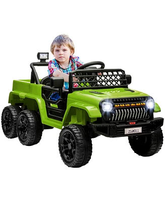 Qaba 12V Kids Electric Car w/ 2WD/4WD Switch, Remote Control,