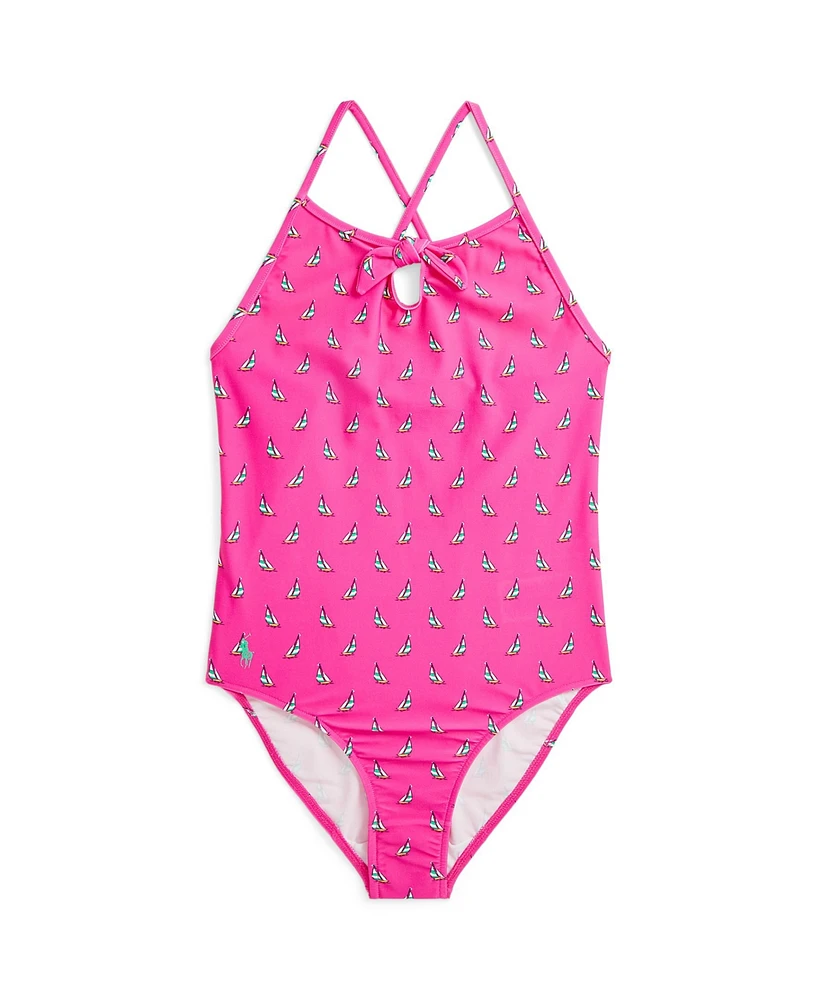 Polo Ralph Lauren Big Girls Sailboat One-Piece Swimsuit