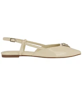 Guess Women's Bemas Pointed Toe Triangle Slingback Flats