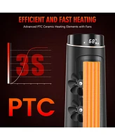 Skonyon 1500W Ptc Fast Heating Space Heater for Indoor Use-Black