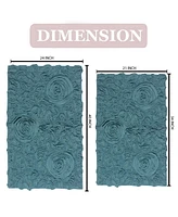 Home Weavers Bell Flower -Pc. Bath Rug Set